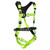 Safewaze 021-1814 - Reflective Full Body Harness: 1D, MB Chest, TB legs, Mining belt (2X)