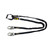 Safewaze 024-2151 - Arc Flash 6' Lanyard: Aramid, Dual Leg, Soft Loop, Snap