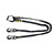 Safewaze 024-2155 - Arc Flash 6' Lanyard: Aramid, Dual Leg, Soft Loop, Alu Snap