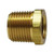Midland Industries 06110-0604ASP - Hex Bushing, 3/8" MPT x 1/4" FPT, 0.68" Brass, Nickel-Plated