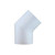 Midland Industries 55729 - 45° Elbow, 3/4" Slip x 3/4" Slip, PVC, White, SCH 40 Schedule