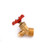 Midland Industries 46265 - 45° Tank Valve w/ Round Die, 3/8 x 1/2" Nominal, MIP x Flared, Brass Body