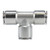 Midland Industries 20028SS - Union Tee, 1/4" Push-In x 1/4" Push-In x 1/4"  Push-In, Stainless Steel