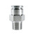 Midland Industries 20061SS - Connector, 1/2" Push-In x 3/8" MIP, Stainless Steel