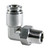 Midland Industries 20083SS - 90° Swivel Elbow, 3/8" Push-In x 1/4" MIP, Stainless Steel