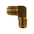Midland Industries 10299B - 90° Barstock Elbow, 1/2" Male Flared x 3/8" Male NPTF, Brass
