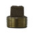 Midland Industries 44658LF - Cored Square Head Plug, 2" MPT, Bronze