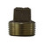 Midland Industries 44651LF - Cored Square Head Plug, 1/4" MPT, Bronze