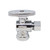 Midland Industries 746436 - 90° Angle Supply Stop, 3/8 x 3/8" Nominal, FIP x Compression, Brass Body