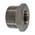 Midland Industries 62546 - Reducer Hex Bushing, 2-1/2" MPT x 1/2" FPT, Stainless Steel, 150 lb