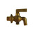 Midland Industries 46337 - Air Cock, 3/8" Nominal, MIP x Bibb Nose, Lever, Hex, Brass Body