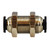 Midland Industries 20124C - Bulkhead Union, 1/8" Push-In x 1/8"  Push-In, Plastic