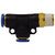 Midland Industries 20168 - Swivel Run Tee, 1/4" Push" Tube x 1/4" Push" Tube x 3/8" NPT(M)