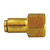 Midland Industries 20036A - Adapter, 3/8" Push" Tube x 1/4" NPT(F)F, Brass