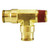 Midland Industries 20097A - Fixed Run Tee, 3/16" Push-In x 1/8" MIP x 3/16"  Push-In, Brass