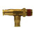 Midland Industries 20163A - Swivel Run Tee, 1/4" Push-In x 1/4" NPT(M)F x 1/4"  Push-In, Brass