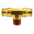 Midland Industries 20117A - Fixed Branch Tee, 3/8" Push-In x 1/8" NPT(M)F x 3/8"  Push-In, Brass