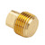 Midland Industries 109SD-4 - Solid Square Head Plug, 1/4" MPT, Brass