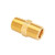 Midland Industries 23325X1 - SAE Pattern Hex Nipple, 1/16" MPT x 1/16" MPT, 0.97", Brass