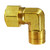 Midland Industries 700269-0504 - Elbow w/ Captive Nut, 5/16" Compression x 1/4" Male NPTF, Brass