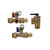 Midland Industries 945742 - Tankless Water Heater Valve Kit, 3/4" NPT(F) x Press, Lead-Free Brass, 125 psi
