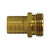Midland Industries 29MGH-412 - Short Shank Male End Hex Adapter, 1/4" Hose Barbed x 3/4" MHT, Brass