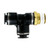 Midland Industries 71060404C - Reducing Run Tee, 3/8" Push-In x 1/4" MPT x 1/4"  Push-In, Composite