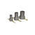 Midland Industries CGC-600CR-A1 - Cam & Groove Crimplok Coupler, 6" Type C x 6" Barbed, Aluminum