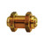 Midland Industries 820400 - Bulkhead Union, 1/4" Push" x 1/4" Push-In, Brass