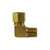 Midland Industries 18237B - 90° Barstock Elbow, 1/2" Tube OD x 3/8" Male NPTF, Brass