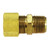 Midland Industries 18177D - Drilled Through Connector, 3/16" Compression x 1/8" Compression, Brass