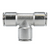 Midland Industries 264PPNIC-4MM -Champion Brass Union Tee w/ Nickel Collet, 4 mm Push to Connect x 4