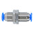 Midland Industries 20732C - Bulkhead Union, 4mm Push-In x 4mm  Push-In, Composite