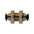 Midland Industries 20731N - Bulkhead Straight Union Connector, 3mm Push-In x 3mm  Push-In, Brass, Nickel-Plated
