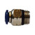 Midland Industries 20023N - Straight Adapter, 1/8" Push" x 1/4" NPT(M) Global, Brass, Nickel-Plated