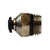 Midland Industries 20630N - Straight Adapter, 4mm Push" x 1/8" MIP, Brass, Nickel-Plated