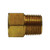 Midland Industries 12105 - Straight Adapter, 3/4" Inverted Flared x 1/2" Male NPTF, Brass