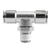 Midland Industries 20108NIC - Swivel Branch Tee w/ Nickel Collet, 3/8" Push to Connect x 3/8" Push