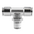 Midland Industries 20107NIC - Swivel Branch Tee w/ Nickel Collet, 3/8" Push to Connect x 1/4" Push