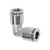 Midland Industries 20152NIC - 90° Union Elbow w/ Nickel Collet, 1/4" Push to Connect x 1/4" Push to