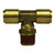 Midland Industries 720604SA - Swivel Branch Tee, 3/8" Push-In x 1/4" Push-In x 3/8" MPT, Brass