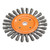 WALTER 13B260 - 6" x 3/8" Knot-Twisted Carbon Steel Wire Wheel Brush 0.0118", 5/8" Arbor