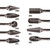 WALTER 01V614 - 3/8" x 3/4" Shape Round Tree Double Cut Carbide Burr 1/4" Shank