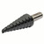 WALTER 01W111 - 1/4"-3/4" Spiral Multi-Step Drill Bit, 2-3/4" Length, 3/8" Shank