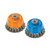 WALTER 13G604 - 6" x 1/2" Knot-Twisted Carbon Steel Wire Cup Brush 0.020", 5/8"-11 Arbor, Spin-On
