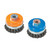 WALTER 13G314 - 3" x 1/2" Knot-Twisted Stainless Steel Wire Cup Brush 0.020", 5/8"-11 Arbor, Spin-On
