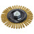 WALTER 13K534 - 5" x 1/4" Stringer Bead Brass Wire Wheel Brush 0.020", 5/8"-11 Arbor, Spin-On