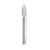 Amana BURS-204 Flame Shape Head 5/16 D x 3/4 CH x 1/4 Shank x 2-1/2" Double Cut SH Burr Bit