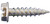 Daggerz NDLZ10112 - #10 x 1-1/2" Slotted Hex Washer Head Needle Point Screws Zinc
