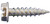 Daggerz NDLZ081104 - #8 x 1-1/4" Slotted Hex Washer Head Needle Point Screws Zinc 5000ct
